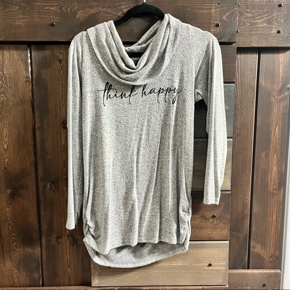 “think happy” Long Sleeve Tee